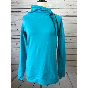 Nike‎ pro Long Sleeve Medium Running Shirt High Ruched Collar Thumbholes Womans